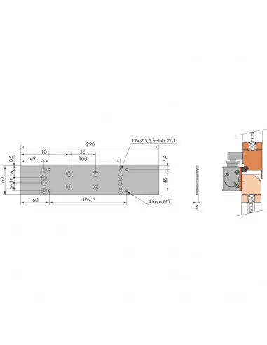 Accessoires De Ferme-Porte Heracles Hr500
