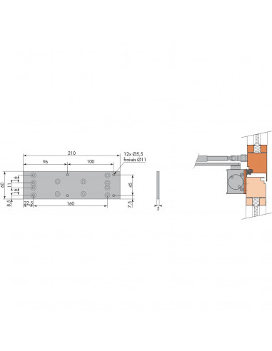 Accessoires De Ferme-Porte Heracles Hr200