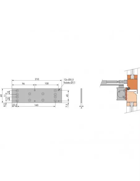 Accessoires De Ferme-Porte Heracles Hr200