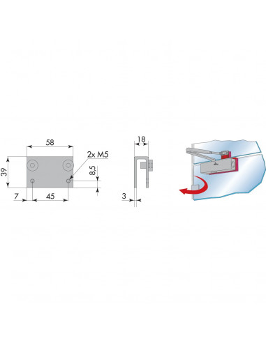 Accessoires De Ferme-Porte Heracles Hr200