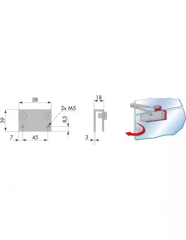 Accessoires De Ferme-Porte Heracles Hr200
