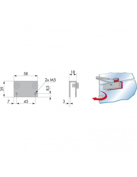Accessoires De Ferme-Porte Heracles Hr200