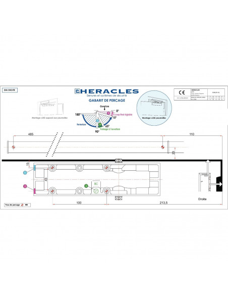 Ferme-Porte Heracles First 41 Bras À Glissière