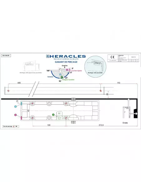 Ferme-Porte Heracles First 41 Bras À Glissière