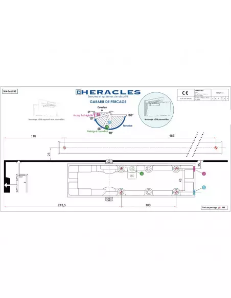 Ferme-Porte Heracles First 41 Bras À Glissière