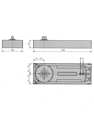 Plaque En Inox Pour Pivot Dorma Bts 84