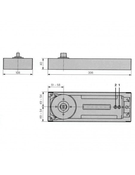 Plaque En Inox Pour Pivot Dorma Bts 84