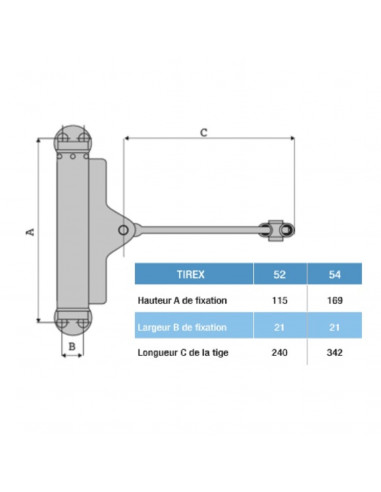 Ferme-Porte Groom À Tige Tirex