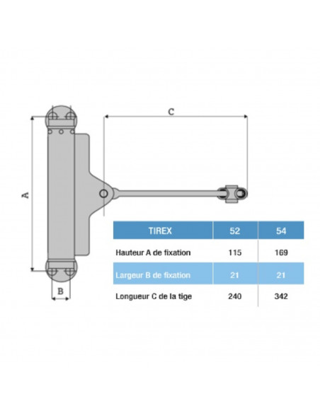 Ferme-Porte Groom À Tige Tirex