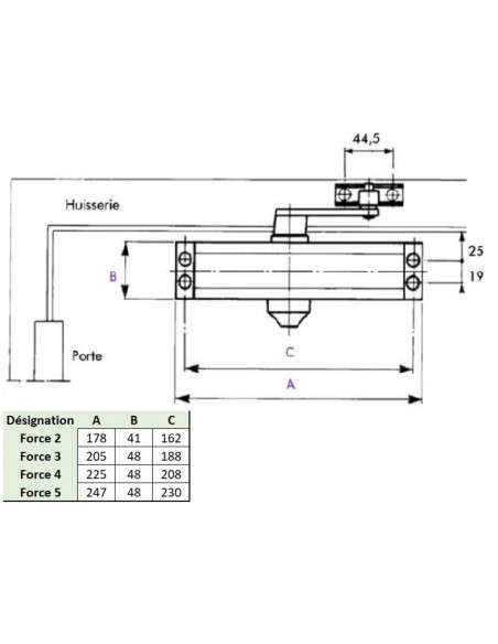 Ferme-Porte Sevax 7000 Ryobi