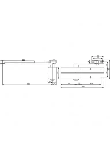 Ferme-Porte Dc 140 Vachette Avec Bras Compas