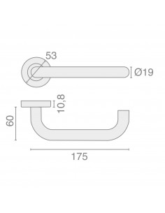 Béquille Double Inox Heracles Sur Rosace Spécial Pmr 2
