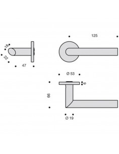 Béquille Double Sur Rosace Vachette Ovalis L 2