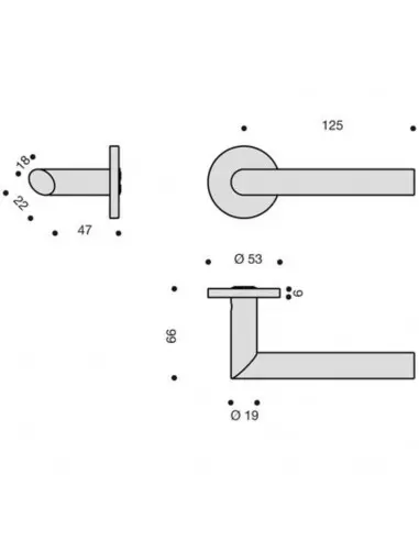 Béquille Double Sur Rosace Vachette Ovalis L