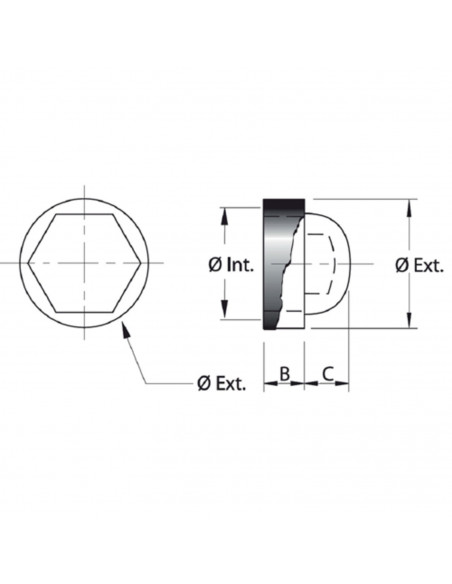 Cache Écrous Pvc Fortaps Noir -10