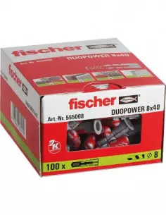 Boite Cheville Bi-Matière Duopower 8 X 40 Fischer Sans...