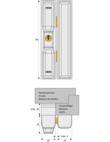Sécurité Supplémentaire Abus Pour La Fenêtre Fts88