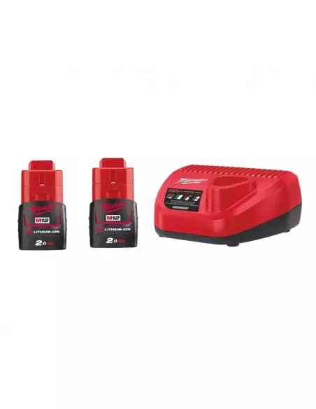 Perceuse Visseuse 12 V M12 Milwaukee Bd-202c + 2 Batteries 2 Ah + Chargeur + Coffret