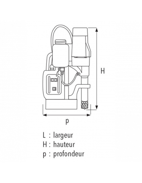Perceuse A Base Magnétique Sidamo 35 Pm+ 1100w
