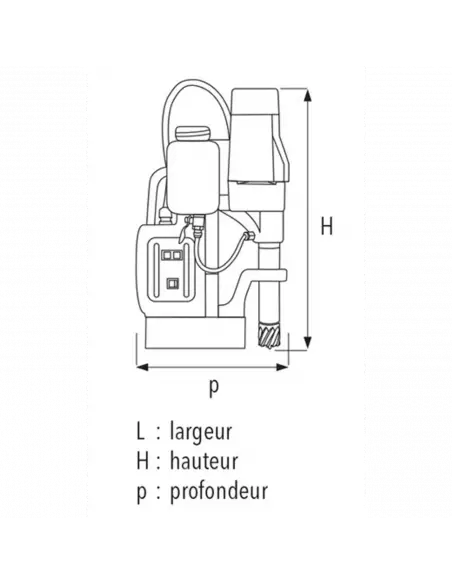 Perceuse A Base Magnétique Sidamo 35 Pm+ 1100w