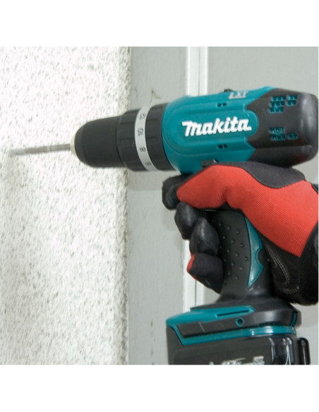 Perceuse Visseuse À Percussion 14,4v + 2 Batteries 1,5 Ah + Chargeur Dc18rc Makita Dhp343ryj