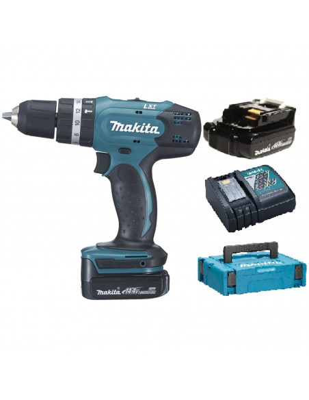Perceuse Visseuse À Percussion 14,4v + 2 Batteries 1,5 Ah + Chargeur Dc18rc Makita Dhp343ryj