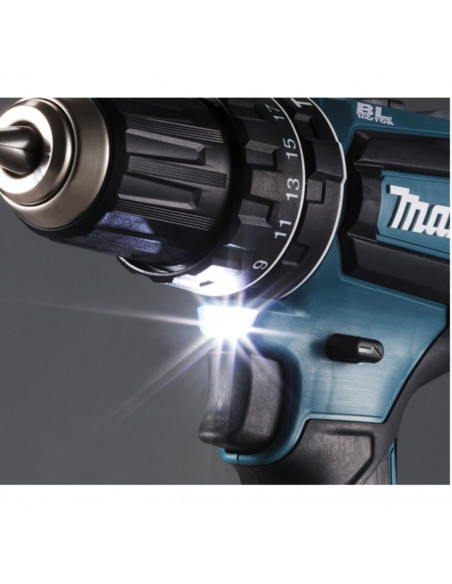 Perceuse Visseuse À Percussion Makita 18 V + 2 Batteries 5 Ah + Chargeur Rapide + Coffret Makpac