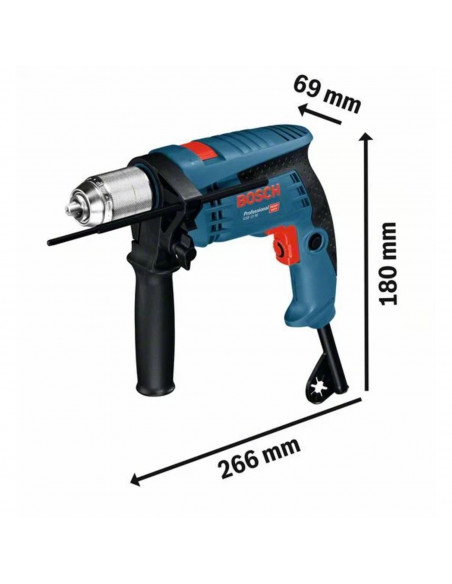Perceuse À Percussion Bosch 600 W Gsb 13 Re + Coffret