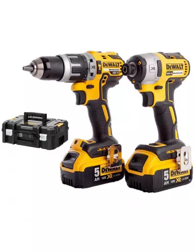 Pack 18v 2 Outils Dck266p2t 2x5ah T-Stak Dewalt...