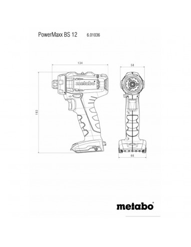 Perceuse Visseuse Metabo Bs12 Powermaxx 12v...