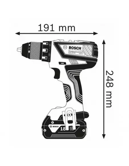 Perceuse Visseuse Gsr 18v-28 2x2ah Bosch L-Boxx