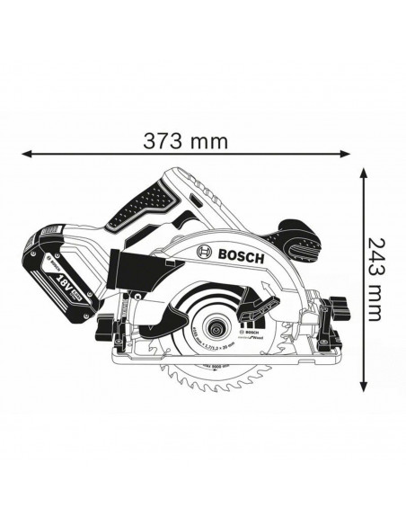 Scie Circulaire 18v Gks 18v-57G 2x4ah Bosch Procore L-Boxx