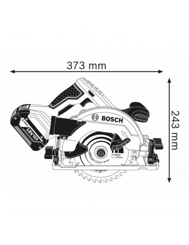 Scie Circulaire 18v Gks 18v-57g 2x8 Ah Bosch...