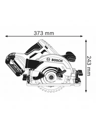 Scie Circulaire 18v Gks 18v-57g 2x8 Ah Bosch...