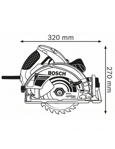 Scie Circulaire Gks 65 Gce Bosch L-Boxx 1800w