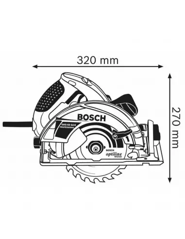 Scie Circulaire Gks 65 Gce Bosch L-Boxx 1800w