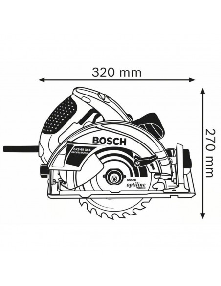 Scie Circulaire Gks 65 Gce Bosch L-Boxx 1800w