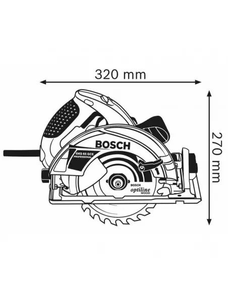 Scie Circulaire Gks 65 Gce Bosch L-Boxx 1800w