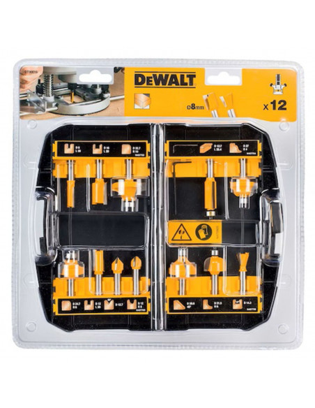 Coffret De 12 Fraises Dewalt Pour Défonceuses