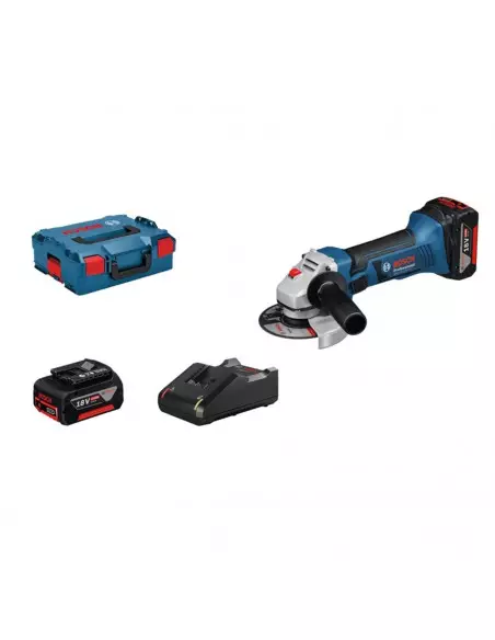 Meuleuse Gws 18v-125v Li Bosch 2x4ah L-Boxx