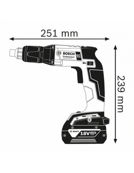 Visseuse Plaquiste Sans Fil Bosch Gsr 18v-Ec Te 18 V L-Boxx