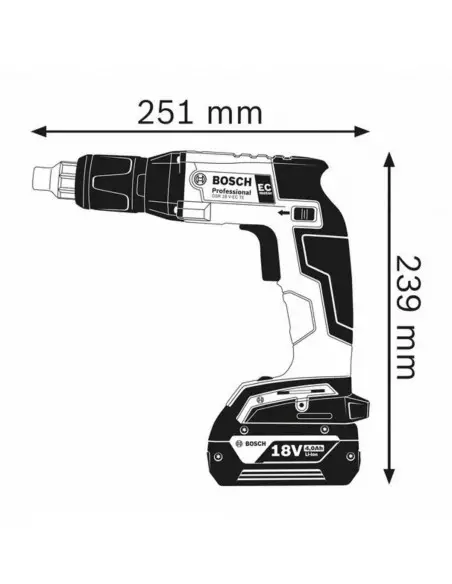 Visseuse Plaquiste Sans Fil Bosch Gsr 18v-Ec Te 18 V L-Boxx