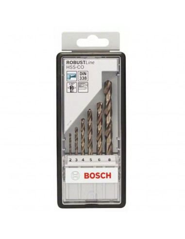 Set De 6 Foret À Métaux Bosch Hss-Co Robustline