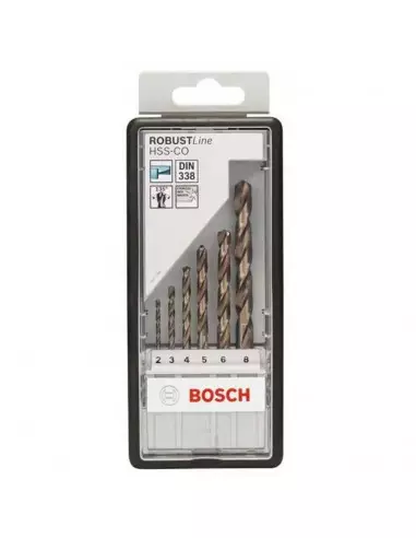 Set De 6 Foret À Métaux Bosch Hss-Co Robustline