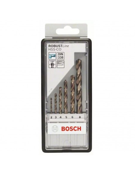 Set De 6 Foret À Métaux Bosch Hss-Co Robustline