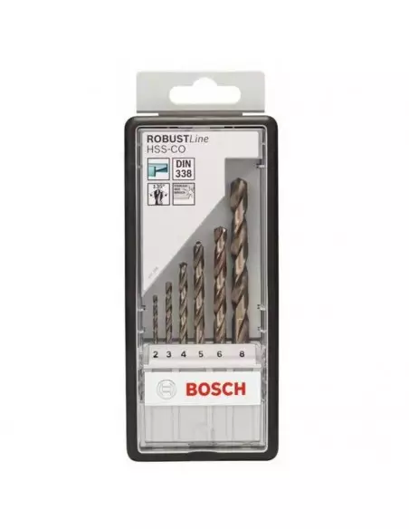 Set De 6 Foret À Métaux Bosch Hss-Co Robustline
