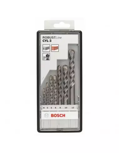 Coffret De 7 Forets Bosch Béton Cylindrique Cyl-3