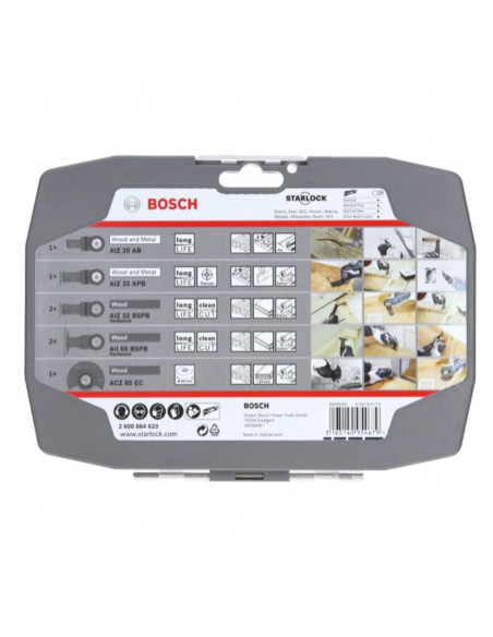 Coffret Accessoires Bois Bosch Starlock 7 Pièces