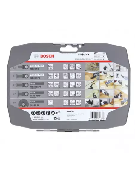 Coffret Accessoires Bois Bosch Starlock 7 Pièces