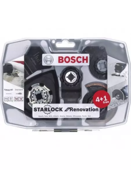 Coffret Gop Starlock Renovation 5 Pièces Bosch Lames Et Abrasifs